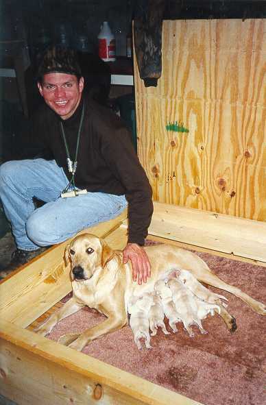 My hunting buddy J. Paul Jackson with his HRCH Mckenzie's Lady Madelyn 